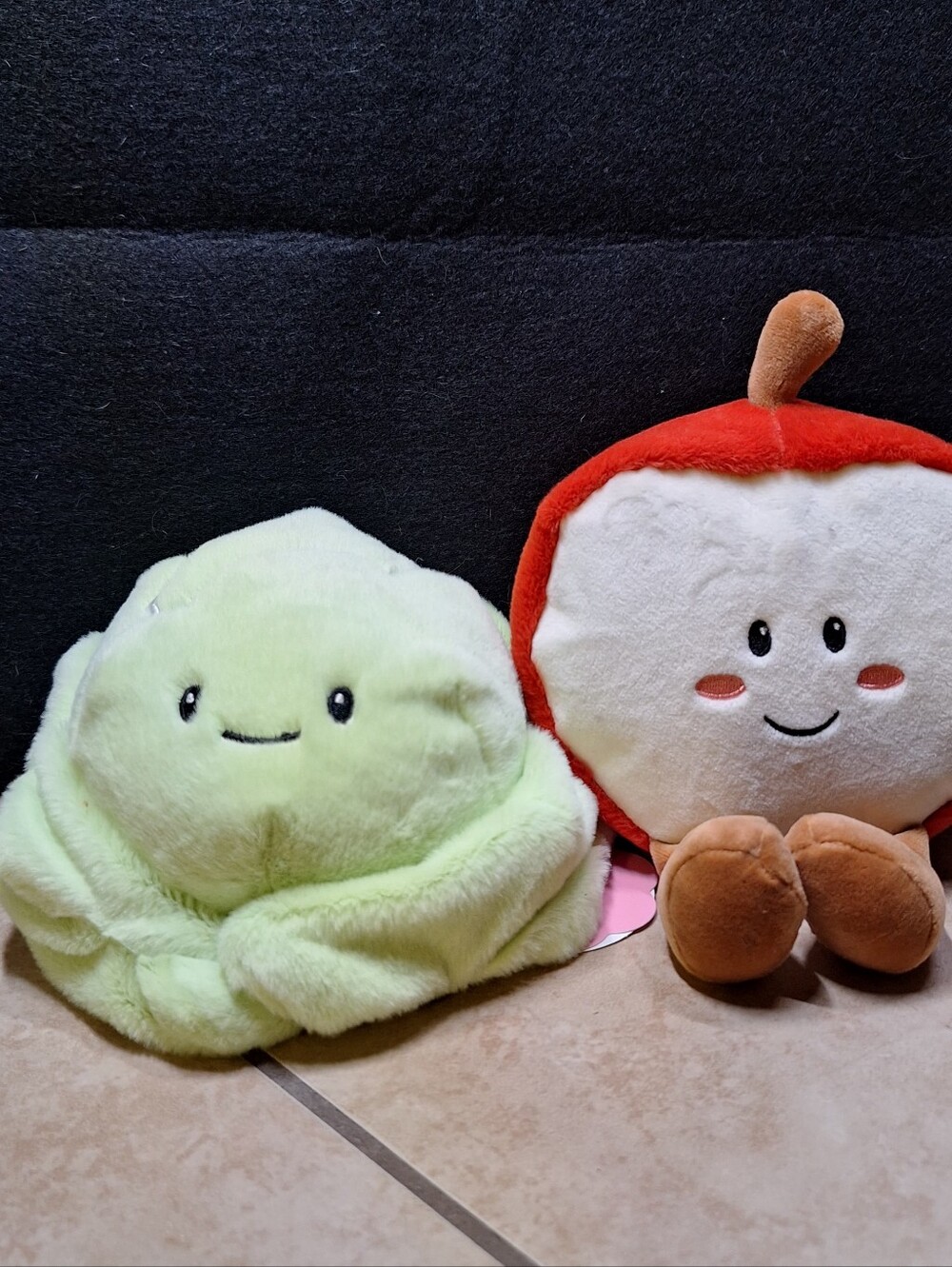 Giggle Scape Plush 4" Red Apple Green Lettuce Fruit Veggies 2025
